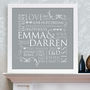 Personalised Couple's Word Design Print, thumbnail 8 of 10