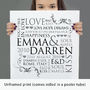 Personalised Couple's Word Design Print, thumbnail 10 of 10