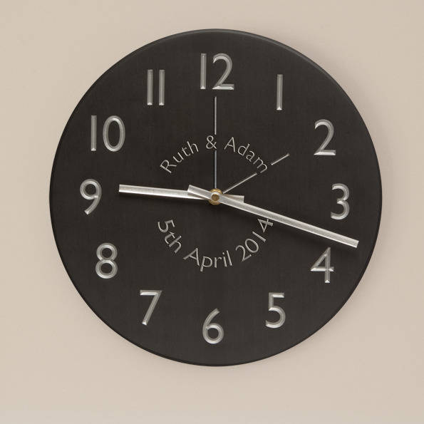 Personalised British Slate Clock By Marbletree