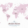 Personalised World Travel Map, thumbnail 7 of 12