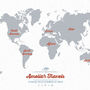 Personalised World Travel Map, thumbnail 9 of 12