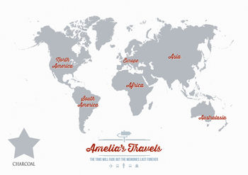 Personalised World Travel Map, 9 of 12