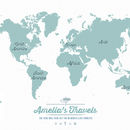 personalised world travel map by maps international