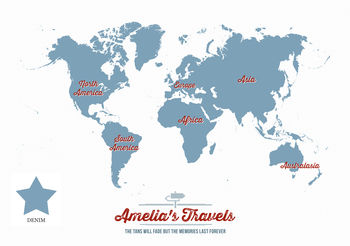 Personalised World Travel Map, 11 of 12