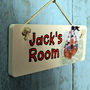 Personalised Pirates Door Sign On Cream Rope, thumbnail 3 of 3