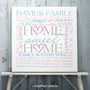 Personalised Family 'Home Sweet Home' Art, thumbnail 6 of 8