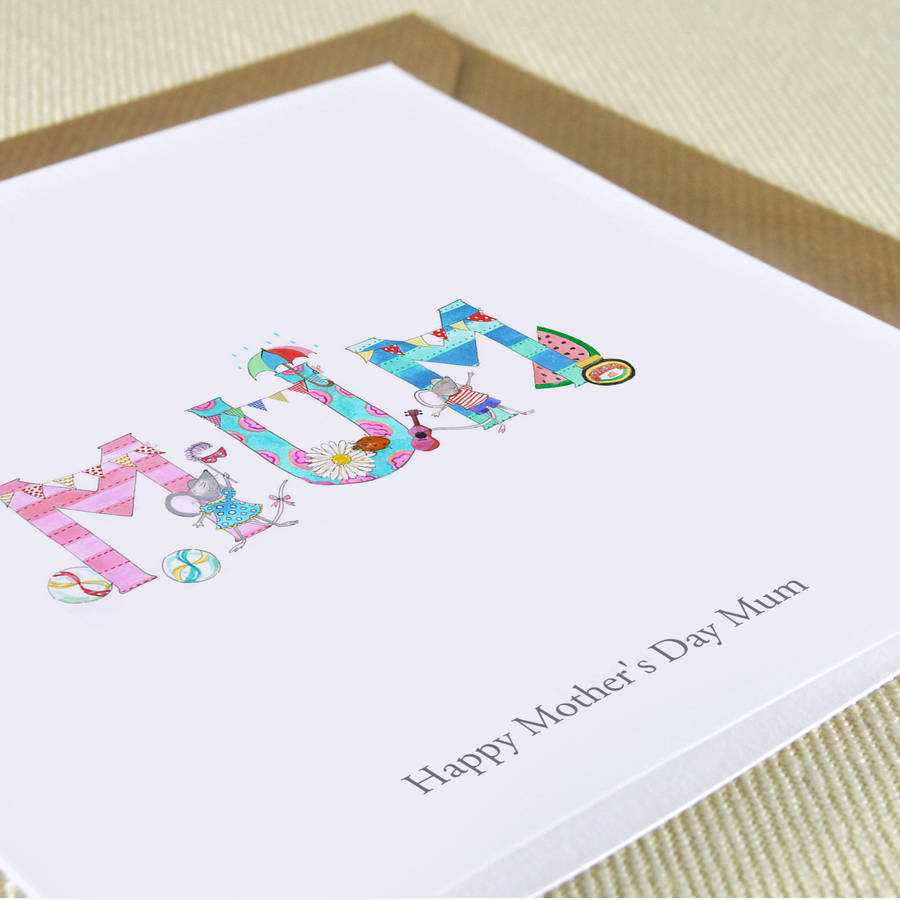 Luxury Illustrated Mum Mothers Day Card By Honeytree Publishing