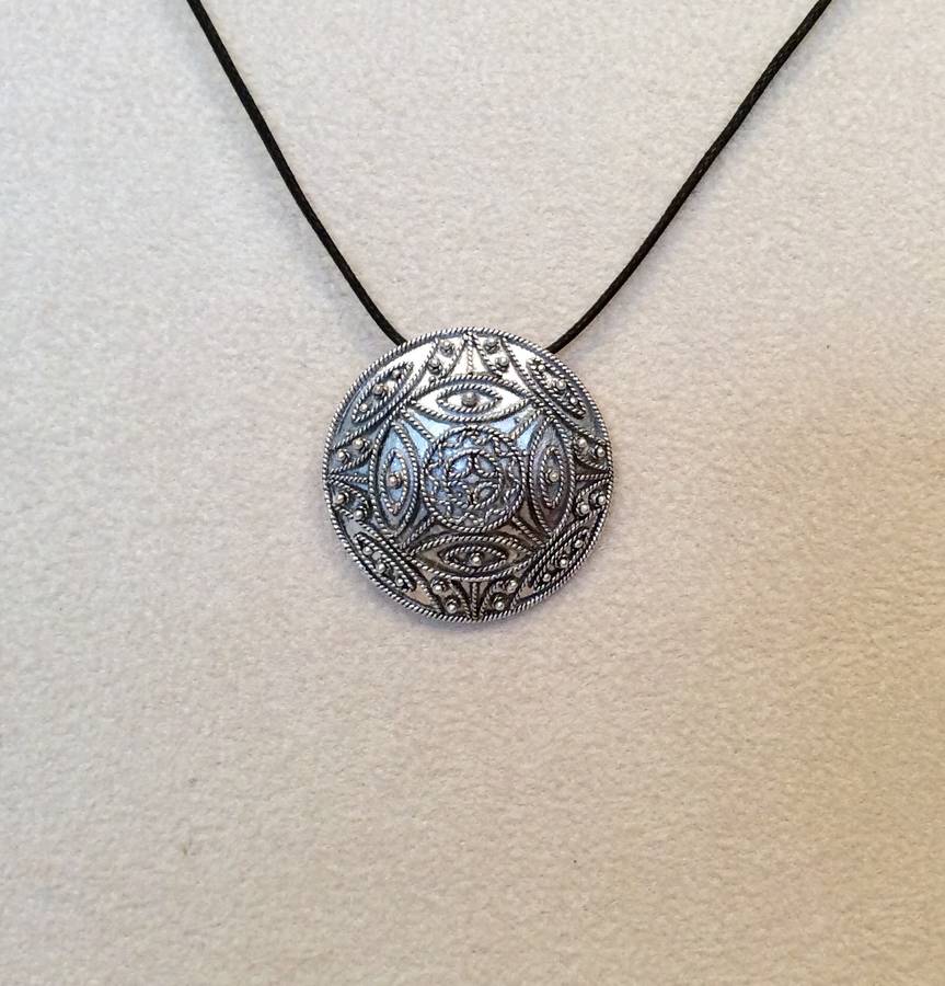 Silver Pendant Damascus By Sardinian Treasure | notonthehighstreet.com
