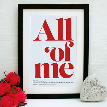 Personalised My Favourite Song Framed Print, 11 of 12