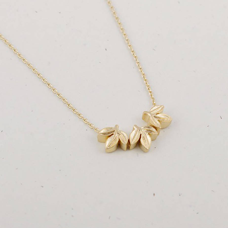 laurel leaf necklace by junk jewels