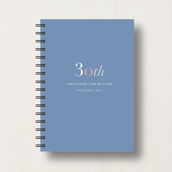 Personalised 30th Birthday Journal Or Guest Book, 9 of 11