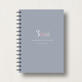 Personalised 30th Birthday Journal Or Guest Book, 11 of 11