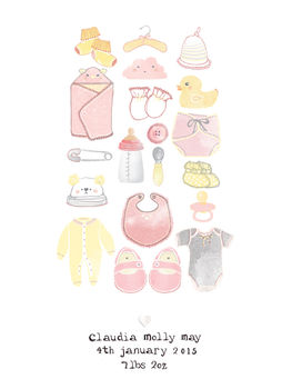 Personalised New Born Baby/Christening Print, 4 of 4