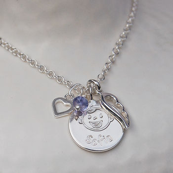 Personalised Silver New Mum Charm Necklace, 2 of 6