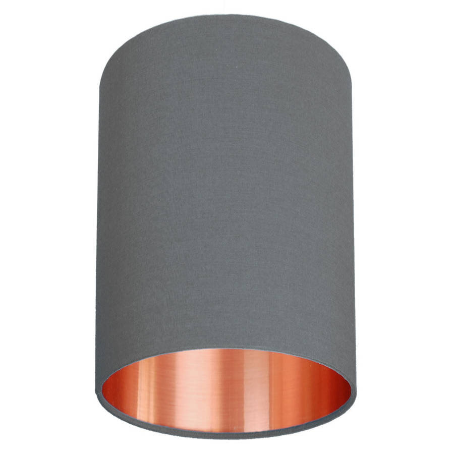 Brushed Copper Lined Drum Lampshade 40 Colours By Quirk Notonthehighstreet Com