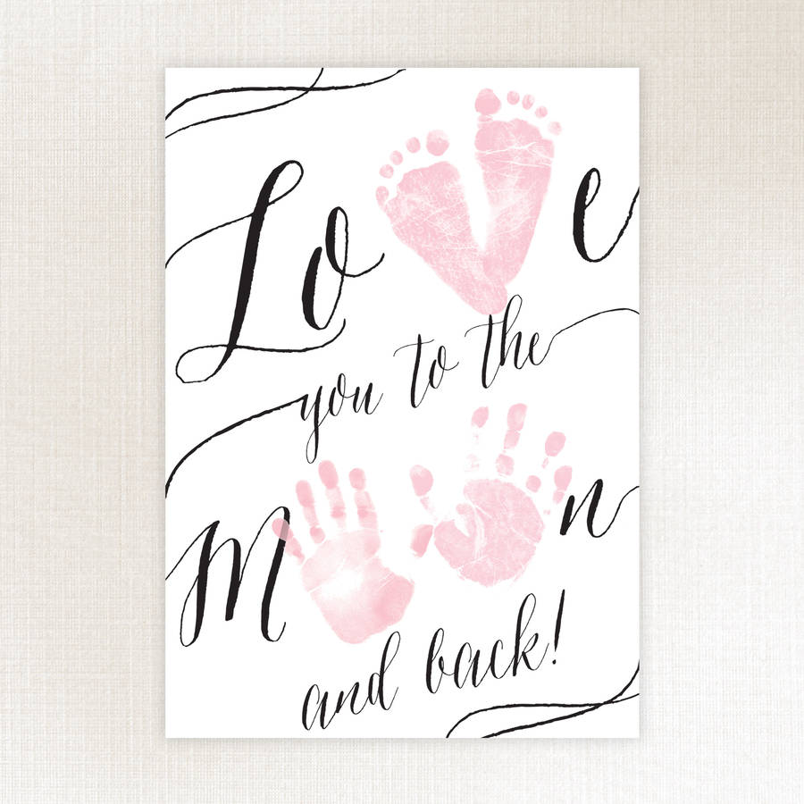 Love You To The Moon, Baby Nursery Footprint Keepsake By LillyPea ...