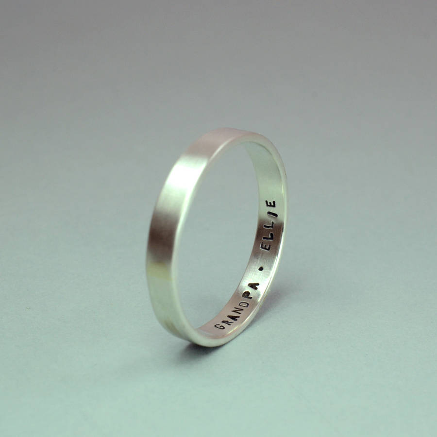 personalised silver text ring by bug notonthehighstreet com personalised silver text ring by bug notonthehighstreet com