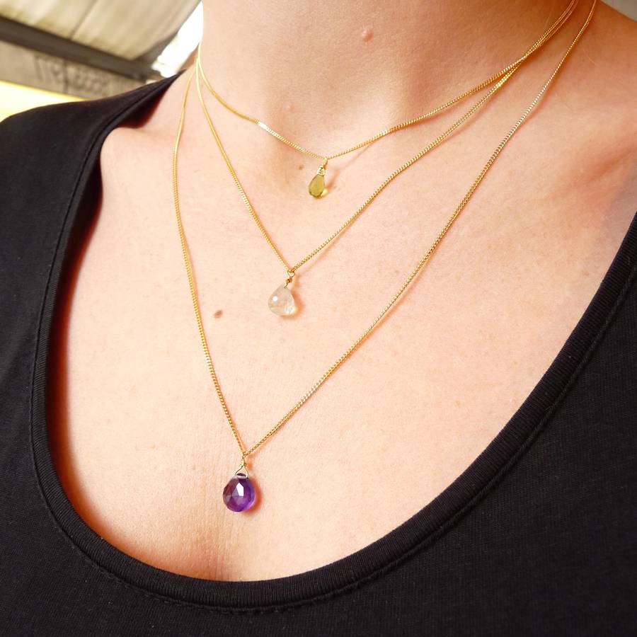 Semi Precious Gemstone Necklaces By Blossoming Branch ...
