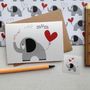 Heart And Elephant 'Special Step Mum' Mothers Day Card, thumbnail 3 of 3