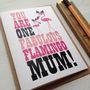 'You're One Fabulous Flamingo' Mothers Day Card, thumbnail 2 of 5