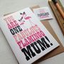 'You're One Fabulous Flamingo' Mothers Day Card, thumbnail 3 of 5