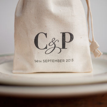 Personalised Cotton Favour Bags, 5 of 8