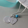 Monogram And Birthstone Silver Necklace, thumbnail 10 of 11