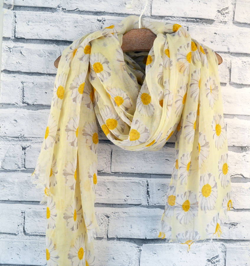 Daisy Print Scarf By Solesmith