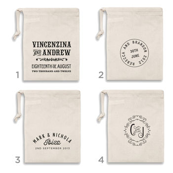 Personalised Cotton Favour Bags, 6 of 9