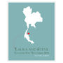 Engaged In Thailand Personalised Print, thumbnail 10 of 12