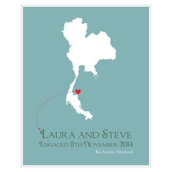 Engaged In Thailand Personalised Print, 10 of 12