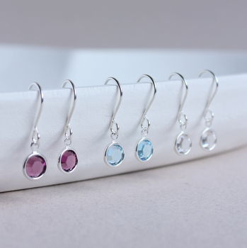 Swarovski Crystal Birthstone Earrings, 7 of 12