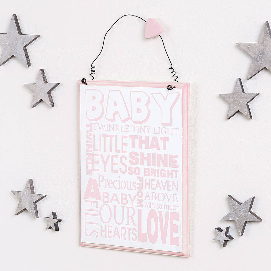 Le Baby Wooden Wall Plaque By Bebe Beau Le Baby Wooden Wall Plaque