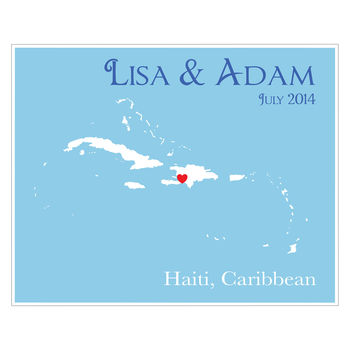 Couples Caribbean Crush Personalised Print, 3 of 12