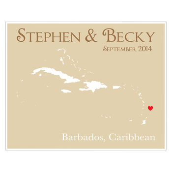 Couples Caribbean Crush Personalised Print, 5 of 12