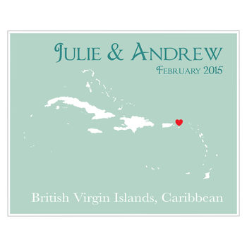 Couples Caribbean Crush Personalised Print, 6 of 12