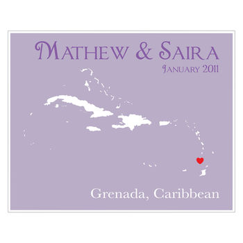 Couples Caribbean Crush Personalised Print, 7 of 12