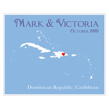 Couples Caribbean Crush Personalised Print, 10 of 12