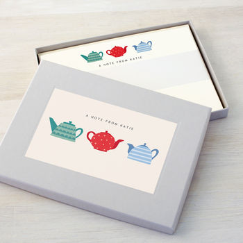 Personalised Teapots Writing Set, 3 of 7
