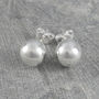 Large Classic Sterling Silver Ball Stud Earrings, thumbnail 5 of 8