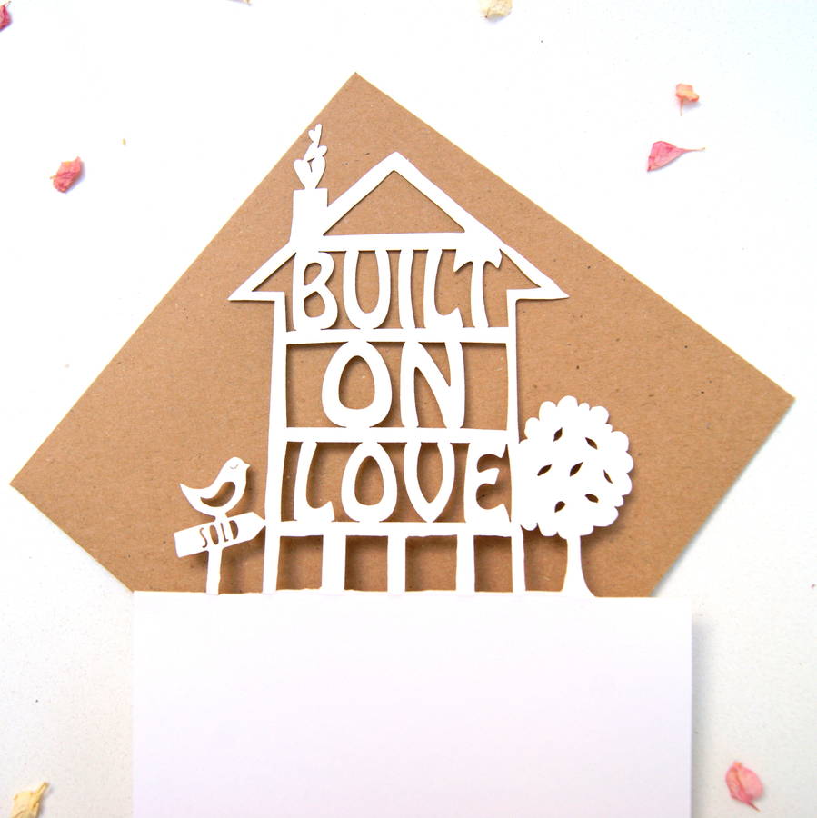 New Home Laser Cut Pop Up Card By The Hummingbird Card Company