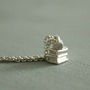 Silver Book Pile Necklace, thumbnail 1 of 9