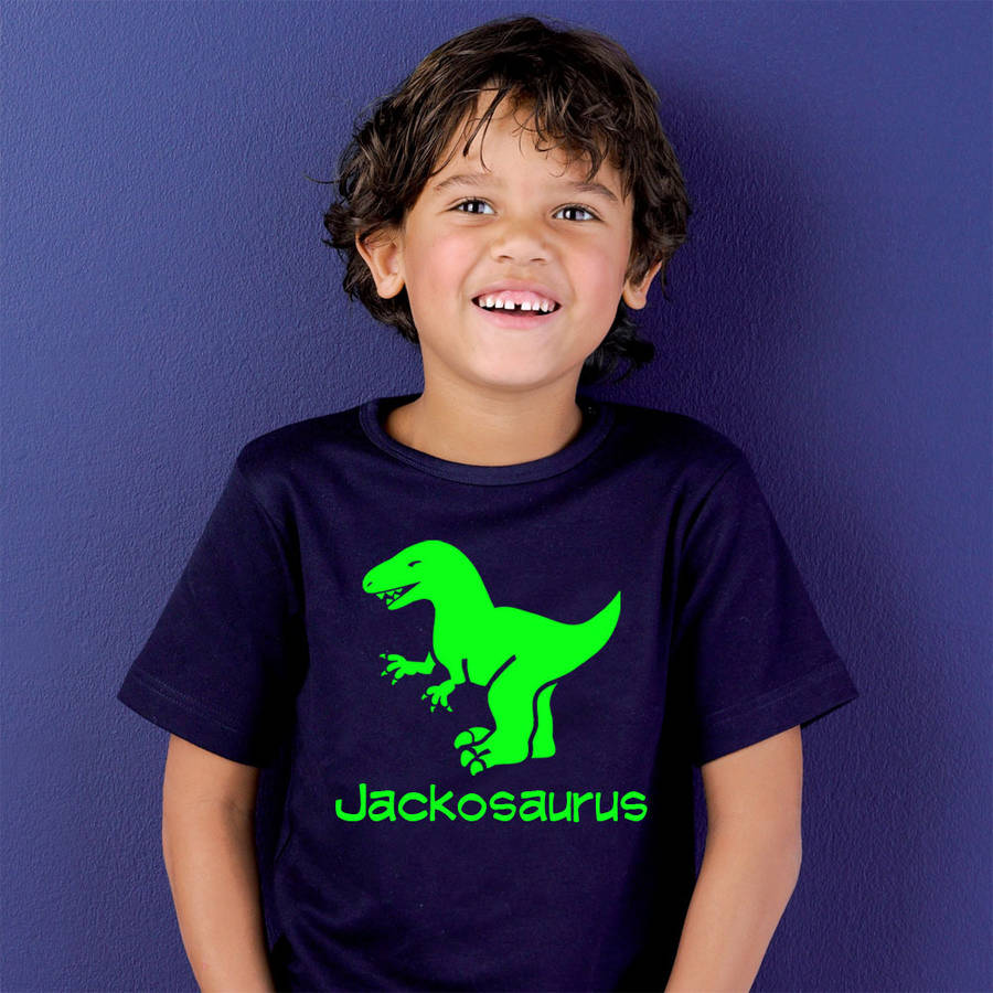 personalised dinosaur t shirt by simply colors | notonthehighstreet.com