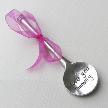 Pewter 'Love You Mummy' Engraved Spoon, 4 of 5