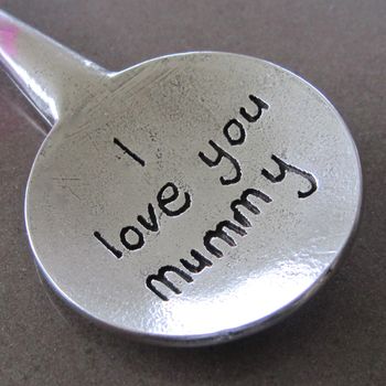 Pewter 'Love You Mummy' Engraved Spoon, 2 of 5