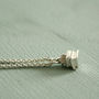 Silver Book Pile Necklace, thumbnail 5 of 9