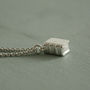 Book Necklace In Sterling Silver, thumbnail 3 of 9