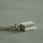 Book Necklace In Sterling Silver, thumbnail 4 of 9