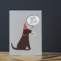 Chocolate Labrador Birthday Card, thumbnail 2 of 2