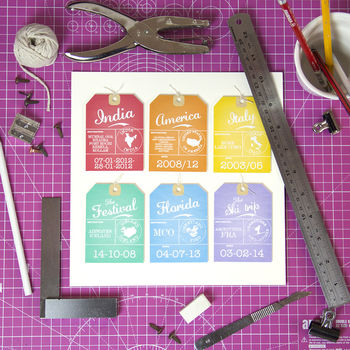 Six Personalised Luggage Tags, 8 of 8